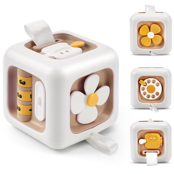 VoMii Montessori Toys for 1 Year Old, Activity Busy Cube Sensory Toys for Toddlers,1 Year Old Gifts Travel Toys Educational Lear