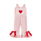 Mieeyali Girls Valentines Day Outfit Overalls Heart Romper Baby Girl Valentines Outfit Bell Bottoms Suspender Jumpsuit (Pink, 2-