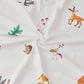 Beeweed 4 Pieces Woodland Animal Toddler Bedding Set Boys Girls, 2 Sides Design Fox Bed In A Bag Comforter Set, Includes 1 Comfo