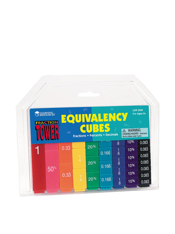 Learning Resources Fraction Tower Equivalency Cubes - 51 Pieces, Ages 6+ Math Learning Toys for Kids, Math Classroom and Homesch