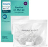 Philips Avent Microwave Sterilizing Bag | Kills 99.9% Germs | Sterilizes Bottles, Breast Pump And Baby Products In 90 Sec | 100 