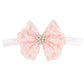 Koolgil Baby Girl'S Elegant Bow Knot Lace Headband - Children'S Rhinestone Pearl For Birthday Party Photography (8 Pcs)