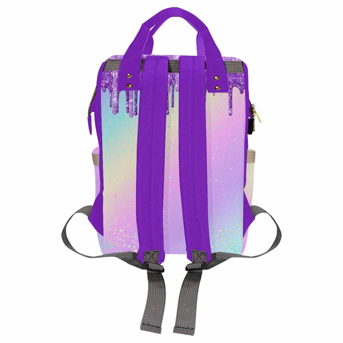 Artsadd Customized Mother'S Day Diaper Bags, Personalized Rainbow Color Backpack With Name For Women Birthday Custom Nursing Bag