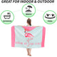 Bavilk Kids Hooded Bath Beach Towel Girls Boys Swim Pool Cover Up Super Absorbent Cute Cartoon Animal Full Vitality (Crown Flami