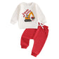 Beqeuewll Baby Boy Valentines Day Outfit Heart Lover Crusher Truck Valentine Sweatshirt Pants Set Toddler Boys Spring Outfits (L