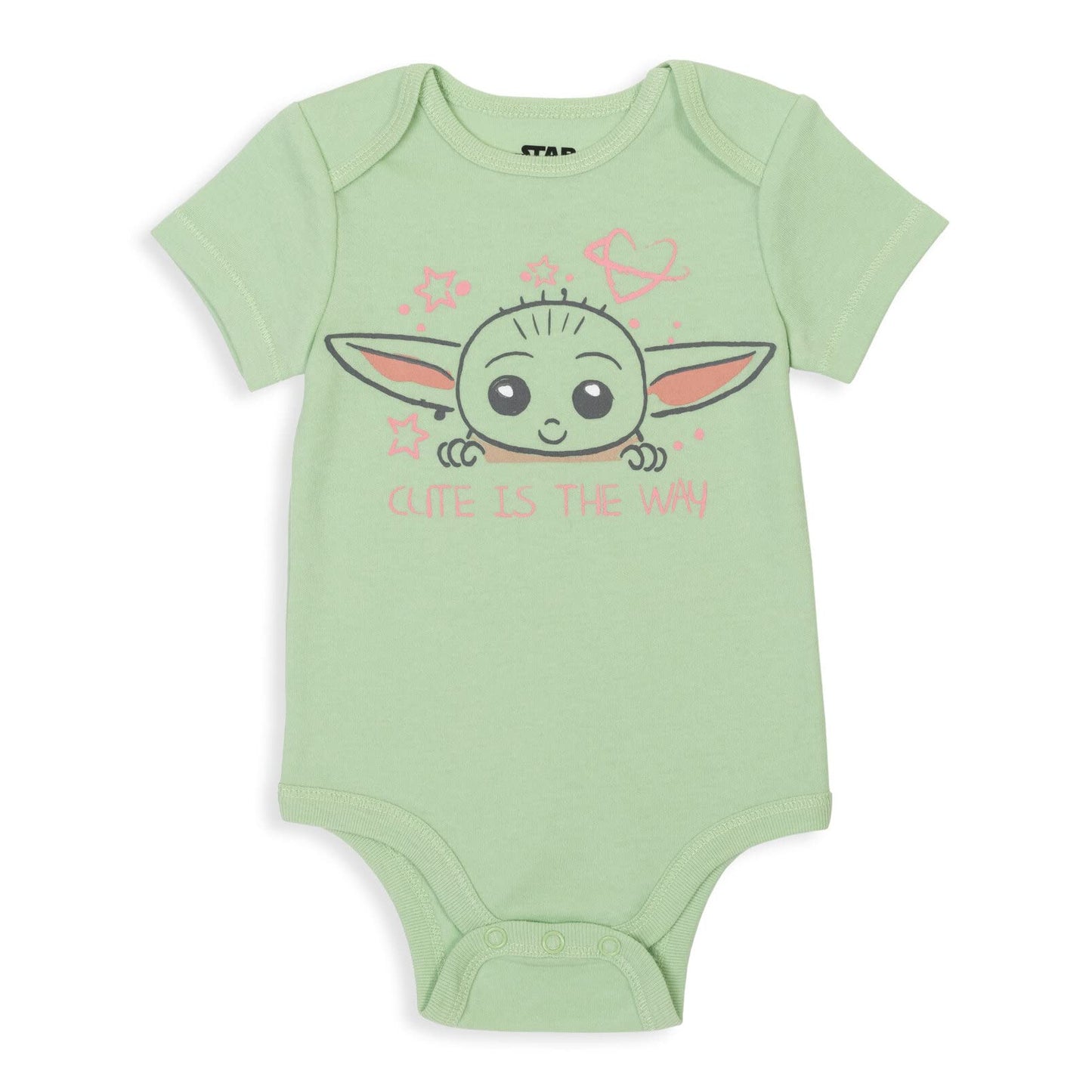 Star Wars The Mandalorian Baby Yoda Baby Girls 5 Pack Bodysuit Multicolor 0-3 Months