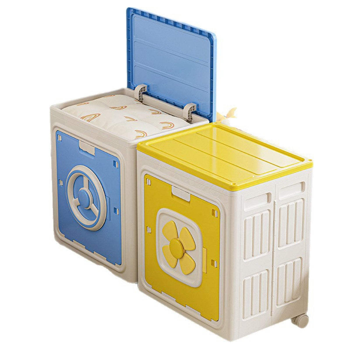 Enakshi Clothes Storage Box Kids Toy Storage Organizer for Clothing Books Bed Sheets Yellow|Home & Garden | Household Supplies &