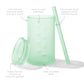 Olababy Clear View Silicone Training Cup With Straw Lid  Toddler Sippy Trainer 12Mo+  Unbreakable Water Drinking Cups For Kids 2