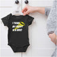 Brisco Brands I Think My Daddy Is A Hero Superhero Baby Romper Boys Or Girls