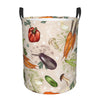 Pevtufa Cute Vegetables Foldable Laundry Basket Organizer,Fabric Clothes Toy Storage Basket Nursery Hamper Storage Bin For House