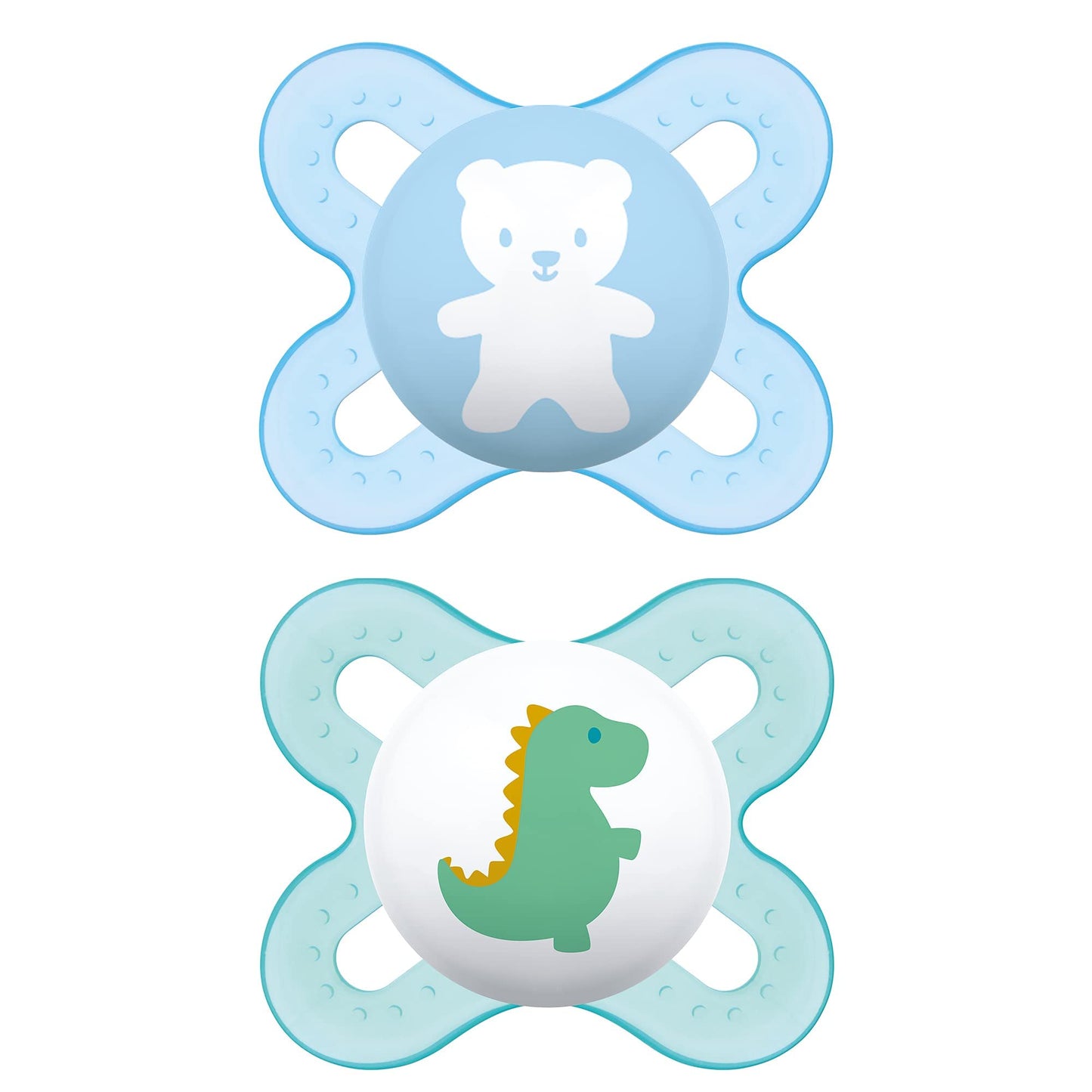 Mam Original Start Newborn Baby Pacifier, Best Pacifier For Breastfed Babies, Sterilizer Case, 0-3 Months, Boy, 2 Count (Pack Of