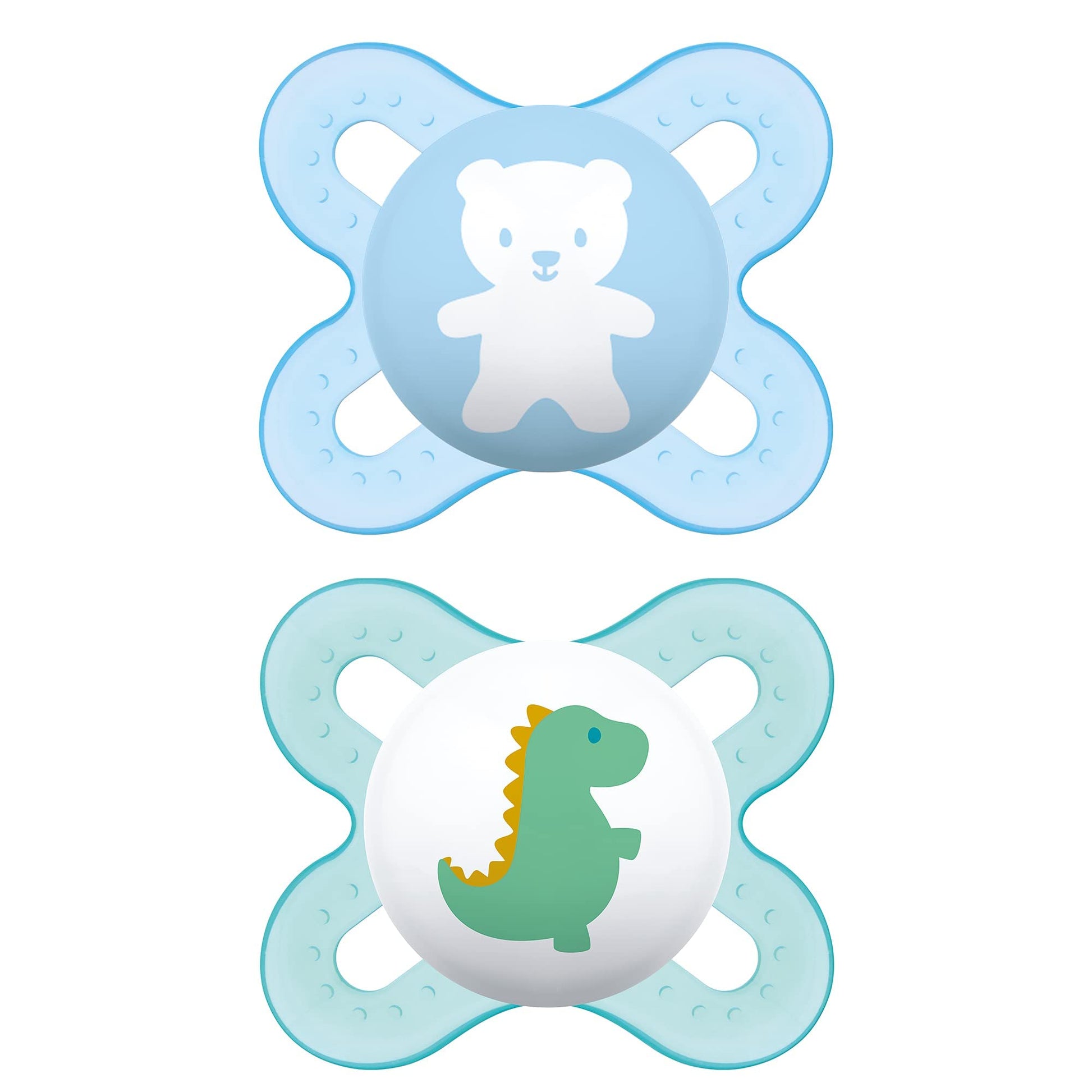 Mam Original Start Newborn Baby Pacifier, Best Pacifier For Breastfed Babies, Sterilizer Case, 0-3 Months, Boy, 2 Count (Pack Of