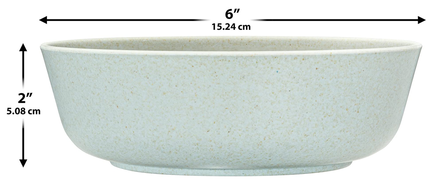 Bamboo Bowls - Set Of 6-18 Oz Bamboo Dishes For Kids & Adults - Dishwasher Safe Eco Friendly Baby Bowls For Self Feeding, Toddle