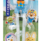 Pororo Kids Training Chopsticks For Toddler - Edison Non-Slip Right-Handed Baby Training For Beginners With Silicone Rings 3 Yea