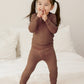 Vaenait Kids Toddler Long Sleeve Sleepwear Pajamas 2Pcs Set Modal Brown 2Xl