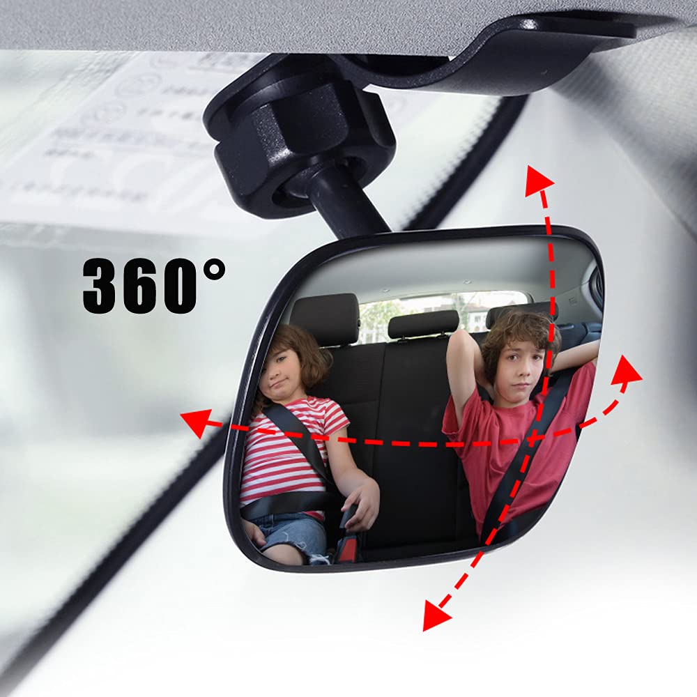 Automotive Interior Rearview Baby Mirror right Wide Angle Convex Mirror for Infant Toddler Child Children Backseat Adjustable Re