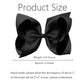 Oaoleer Big Hair Bows For Girls 12 Pcs 6' Black Grosgrain Ribbon Large Boutique Bow Alligator Clips Hair Accessories For Toddle