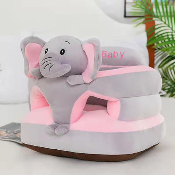 Hevoy Baby Seat For 3-24 Month, Infant Back Support Floor Chair, Plush Cartoon Animals Baby Sofa, Toddler Floor Seater For Sitti