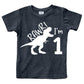 Rawr Im 1 Dinosaur First Birthday Boy Outfit 1St Roar One Year Old Dino Shirt Rex (Charcoal Black, 2 Years)
