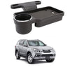 Oshotto (FT04) Foldable Car Auto Headrest Rear Back Seat Table Drink Food Cup Tray Holder Compatible with Isuzu MU7  Black