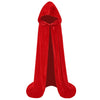 Makroyl Kids Velvet Cloak Cape With Hooded For Halloween Christmas Cosplay Costumes (L, Red)