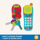 Battat - Sensory Toys - Pretend Phone & Keychain - Toddler Light - Up Toy Car Keys - 10+ Months+ - Light & Sound