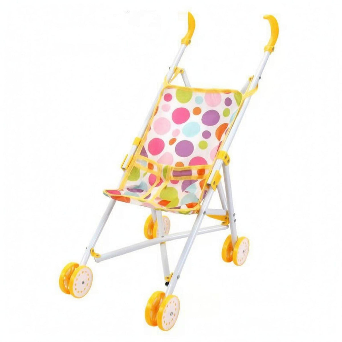 ZOOMELLA Polka Dot Stroller Metal Frame Pretend Play Stroller Lightweight for Children, Cs7878 Iron Rod|Strollers|Dolls & Bears