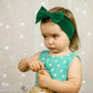 Babygiz Baby Girl Headbands-Infant,Toddler Cotton Handmade Hairbands With Bows Child Hair Accessories (Dark Green)