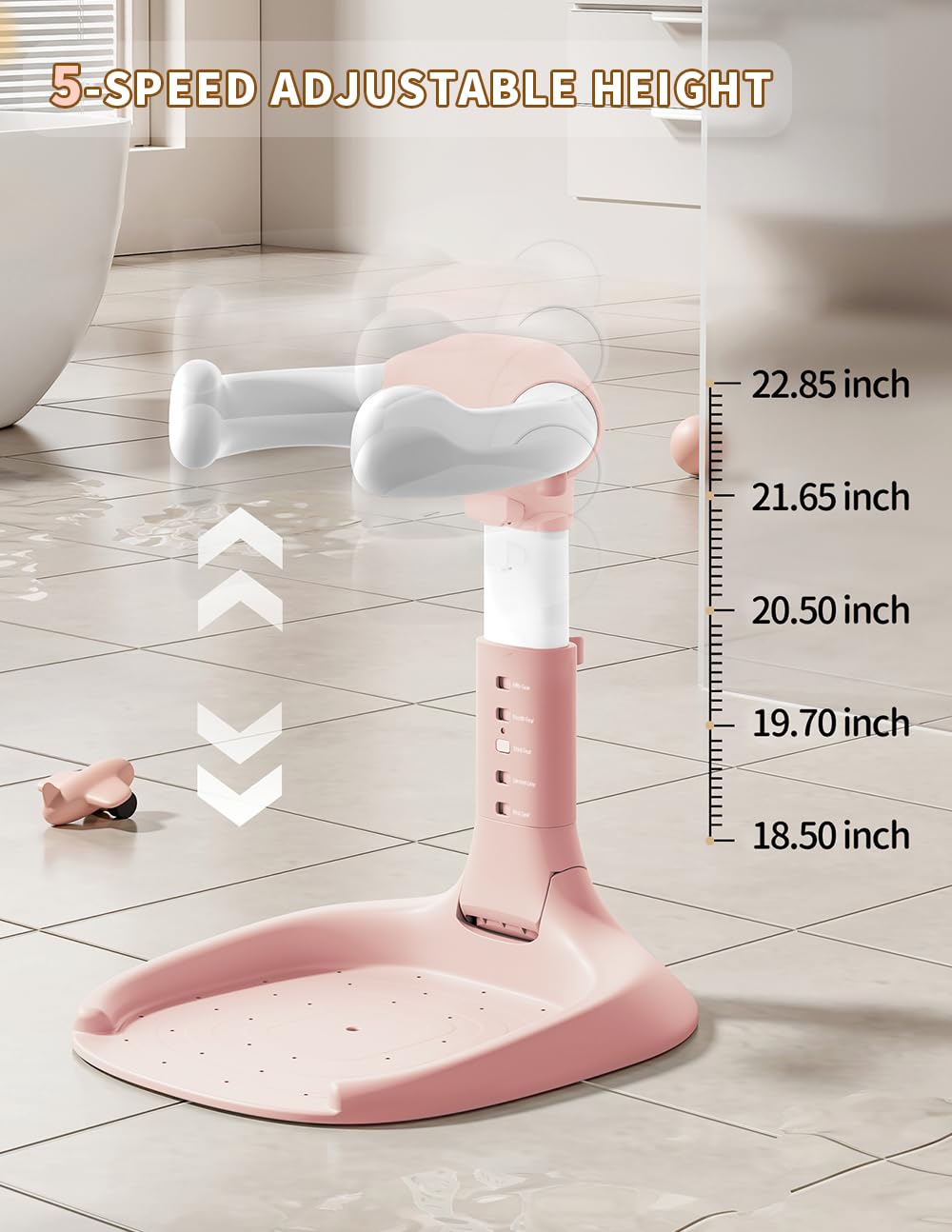 Baby Shower Stand, Baby Bath Support, Baby Shower Standing Support With Adjustable Height And Armrest, Baby Bath Stand With Anti