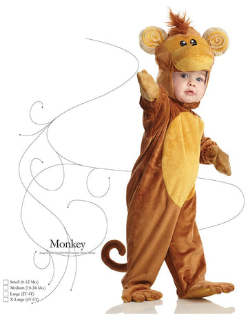 Toddler'S Cute Monkey Costume For Halloween And Dress Up - Monkey