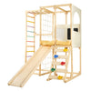 Curious Cub Playloft 8 In 1 Jungle Gym For Kids Indoor | Slide For Kids, Ladder, Drawing Board, Monkey Bars |Rock Climbing At Ho