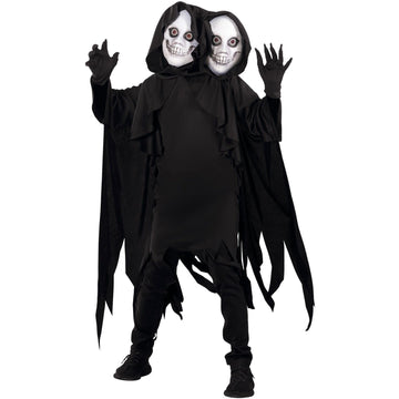 Morph Two Headed Ghoul Costume Kids, Grim Reaper Costume Kids, Boys Reaper Costumes, Boys Scary Demon Halloween Costumes, Large