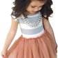 Baby Toddle Girls Tutu Dress Short Sleeves&Sleeveless Stripe Tulle Skirts A-Line Dress (Lotus Root Pink, 4T)