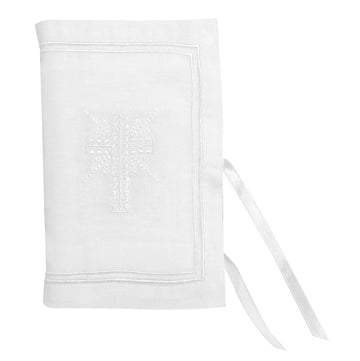 Stephan Baby Keepsake Bible With Embroidered Cover And Ribbon-Tie Closure, White