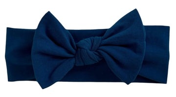 Babygiz Baby Girl Headbands-Infant,Toddler Cotton Handmade Hairbands With Bows Child Hair Accessories (Navy Blue)
