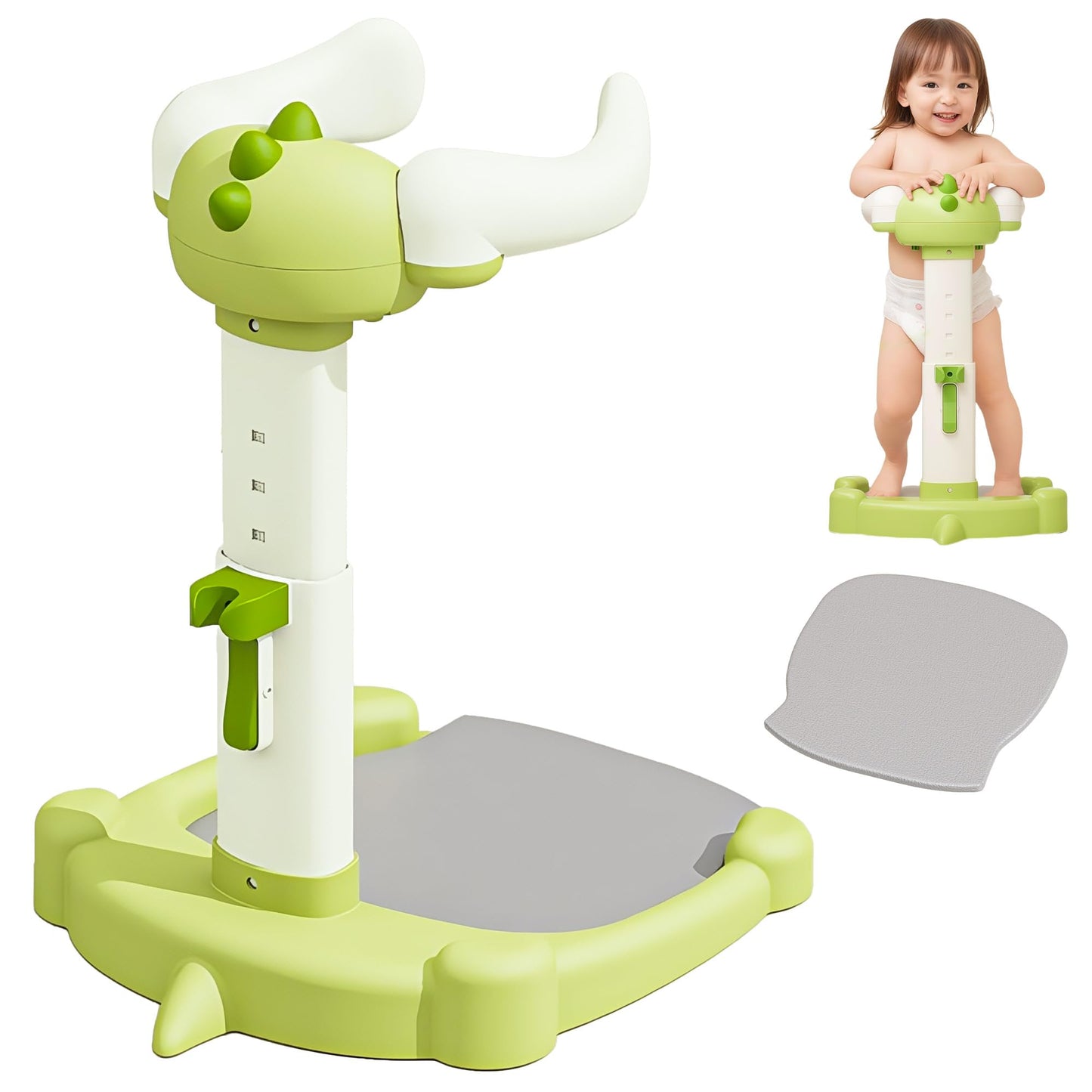 Joyfubabe Baby Shower Stand, Baby Standing Bath with Anti-Pinch Adjustable Height and Armrest, Shower Standing Support with Anti