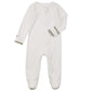 Aablexema Baby Footie Pajamas With Mittens - 3Pcs Infant Footed Sleeper Cotton Sleepwear Outfits(9-12M, White/Grey/Dot)
