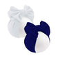 LDDCX Bows for Baby Girls Headband, Newborn Bows Headbands Baby Hair Bows Hairbands Hair Accessories.(FD104-Navy Blue White)