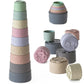 Baby Stacking Cups Toys, Soft Silicone Baby Teething Toys, Baby Boy Girl Shower Gifts for 3 6 9 12 18 Months 1 One Year Old, Inf