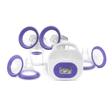 Lansinoh Smartpump 3.0 Double Electric Breast Pump, Portable And Rechargeable, Connects To Baby App, Hospital Strength Suction F