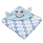 NAMAN Baby Blankets New Born Combo of All Season Hooded Wrappers Cum Towel for Baby Boys and Baby Girls NM1130BLUE