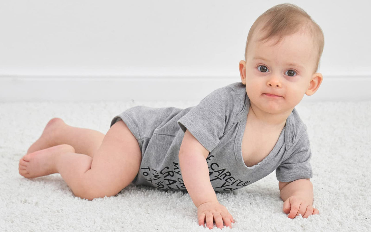 Unicomidea Baby Funny Rompers Softy Infant Bodysuit,My Grandma'S Crazy Letter Jumpsuit Baby Play Suits For 9-12 Months