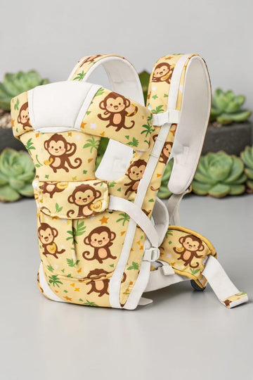 Duggu Kids Butter Yellow Monkey Baby Carrier Bag Kangaroo Ergonomic Infant Front Pack Travel Essentials Lightweight Breathable P