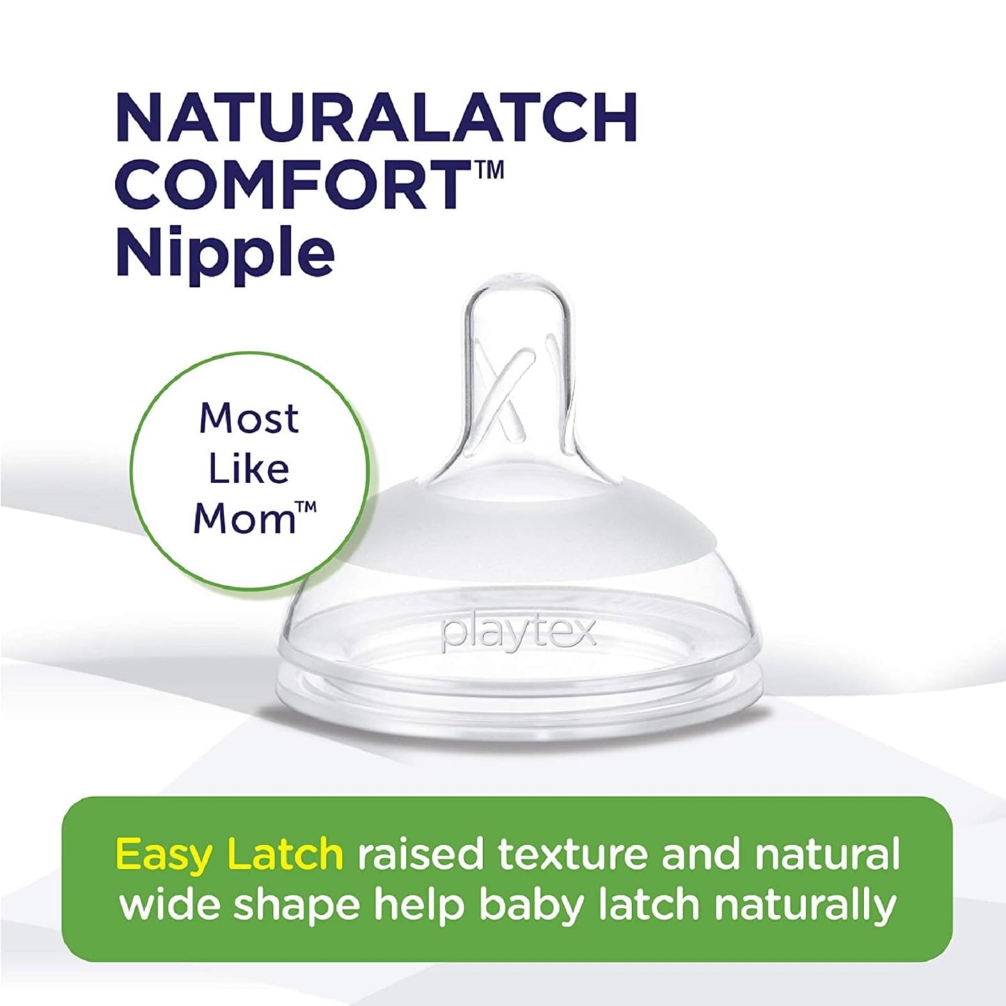 Playtex Baby Naturalatch Comfort Nipple, Switch From Breastfeeding To Bottle, Most Like Mom Feel, Medium Flow, 2 Count