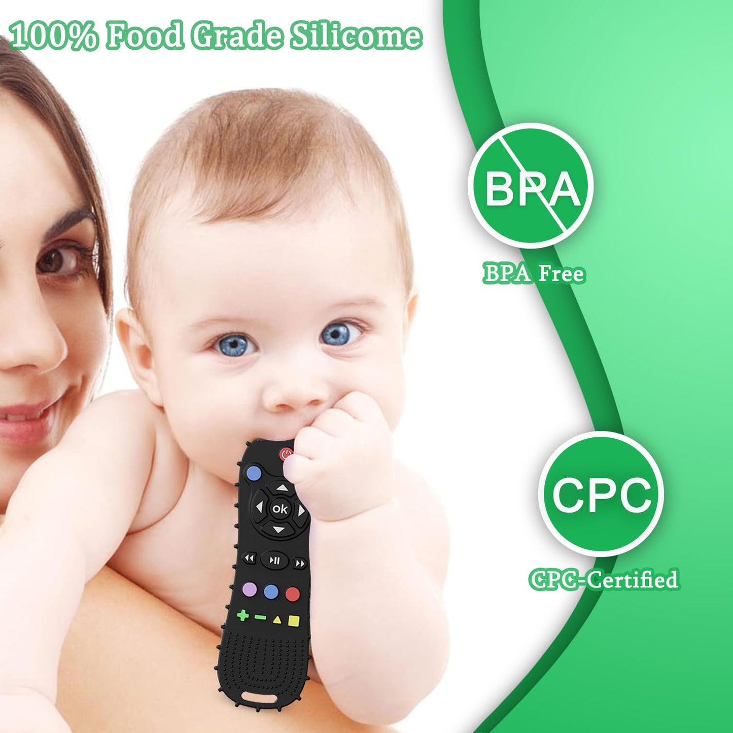 TIEDXIOY Baby Teething Toys Chew Toy,?BPA Free,CPC-Certified? Silicone Remote Control and Game Controller Teethers for Toddlers,