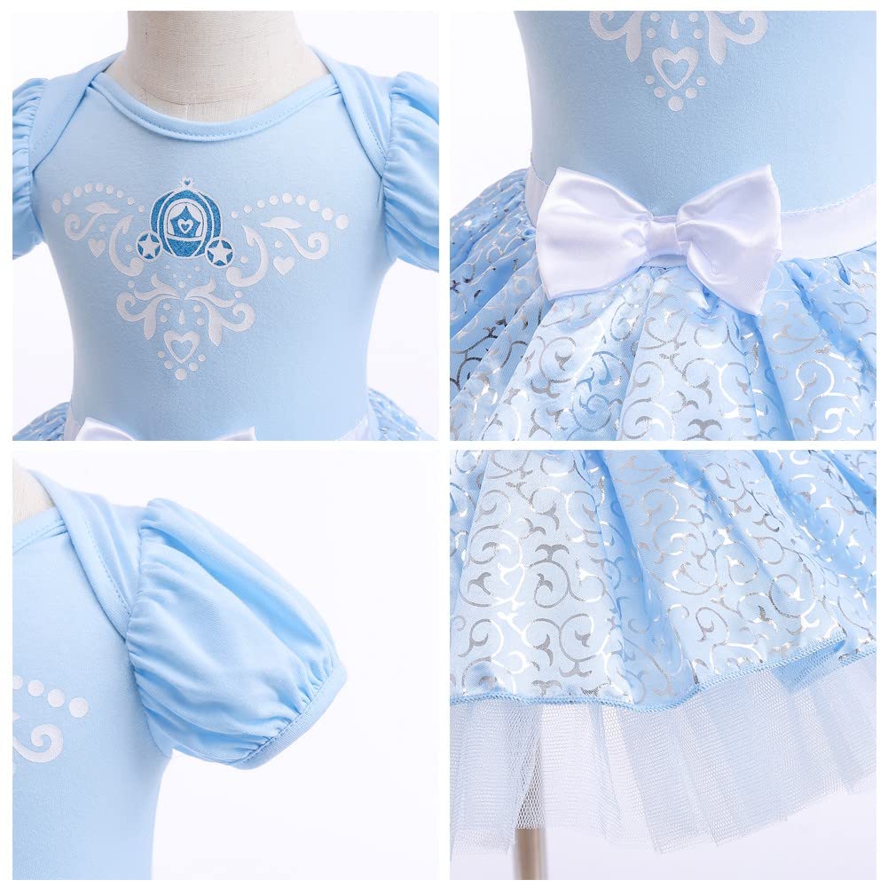 Fmyfwy Baby Girls Cinderella Princess Costume Halloween Christmas Birthday Romper Tutu Dress W/Headband 80
