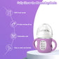 Audrwall Silicone Sleeves For Avent Natural Glass Baby Bottles, Bpa Free, Anti Breakage Baby Bottle Holder (Purple + White, 4 Ou