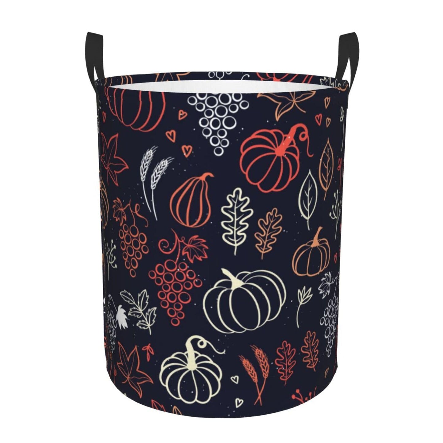 Pevtufa Thanksgiving Seamless Pattern Foldable Laundry Basket Organizer,Fabric Clothes Toy Storage Basket Nursery Hamper Storage