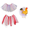 2 Pack Chicken Tutu Skirt Mesh Skirt Princess Dress Hen Decoration Feather Protector (Large: Colors May Vary)