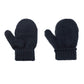 Durio Toddler Mittens Knit Mittens For Toddler Boys Girls Soft Kids Mittens Winter Crochet Toddler Kids Gloves Black & White & G